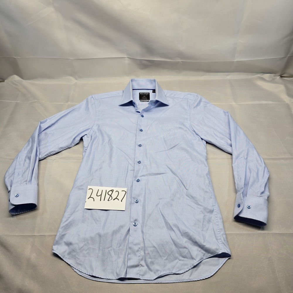 Proper Shirtings Men's Dress Shirt Contemporary‎ Fit Size 15 100% Pure Cotton - Picture 8 of 8